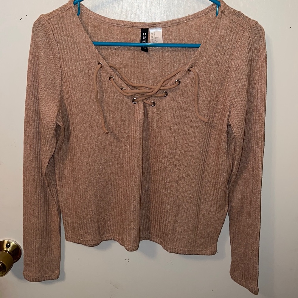 Tan long sleeve top